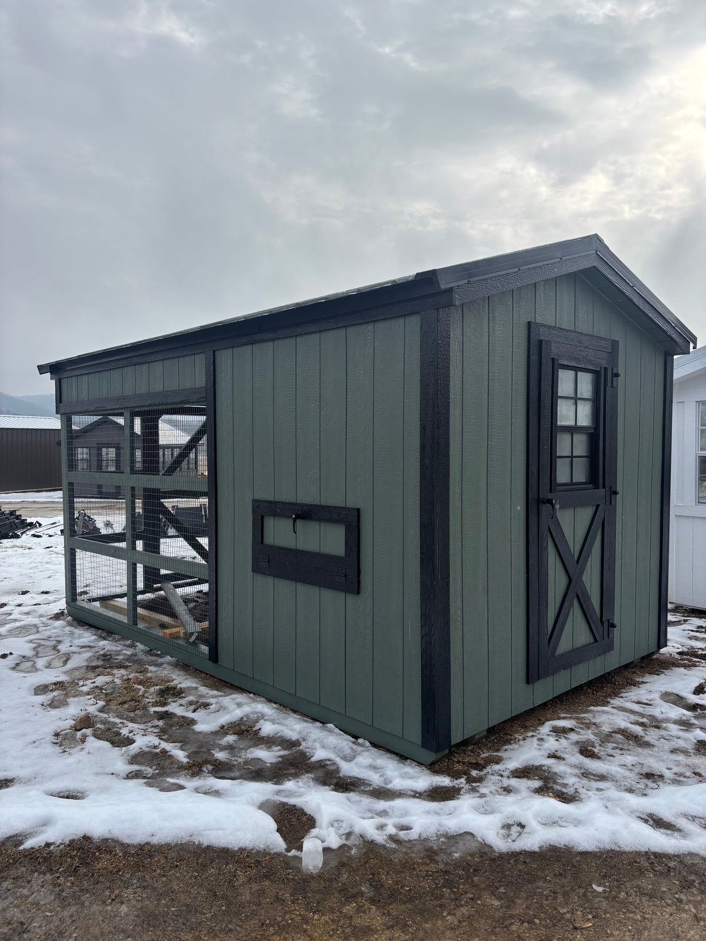 8 x 14 country coop with LP SmartSiding