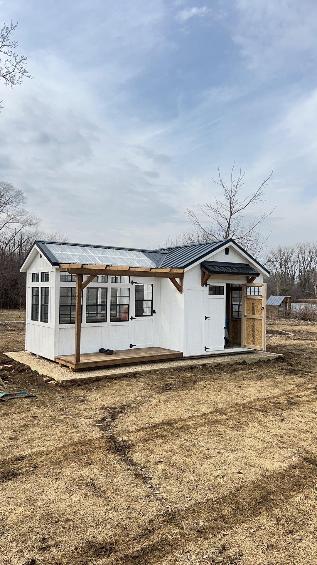 12’ x 20’ Deluxe greenhouse/shed combo