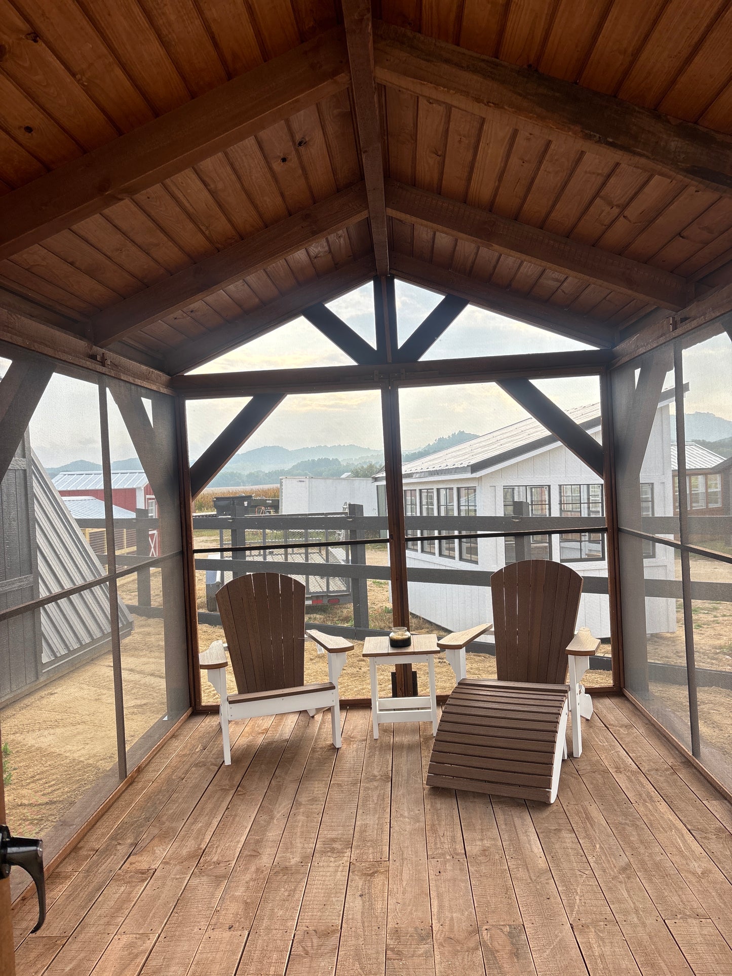 12 x 18 timber frame gazebo with screened in area