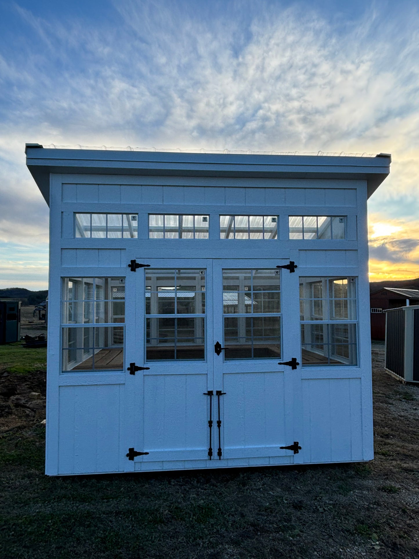 8’ x 10’ greenhouse in white