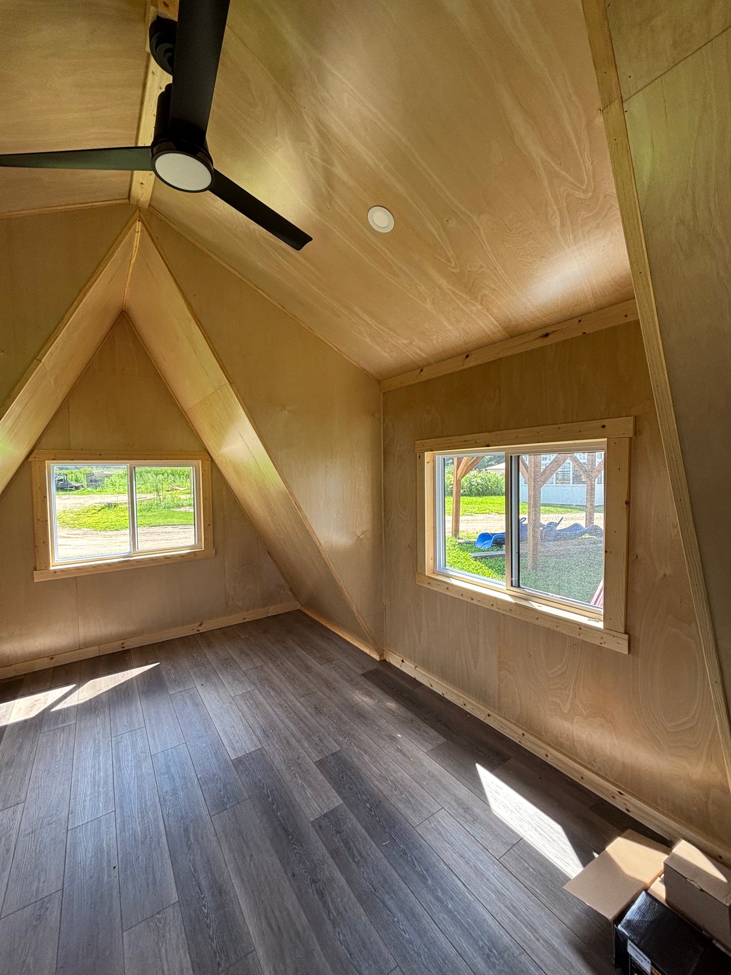 12’ x 20’ Modern A frame cabin with two dormers