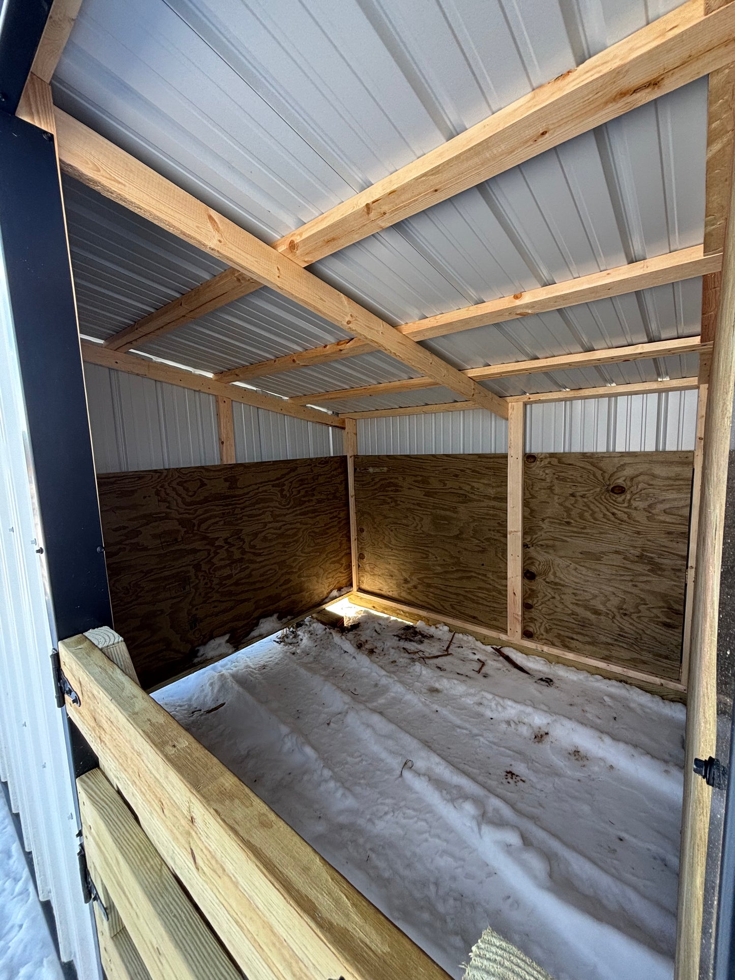 8’ x 12’ Shelter, white sides, black roof and trim