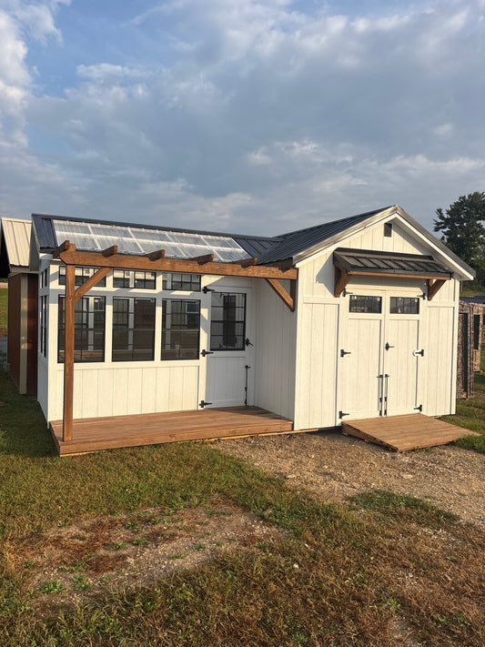 12 x 20 deluxe greenhouse/shed/pergola combo