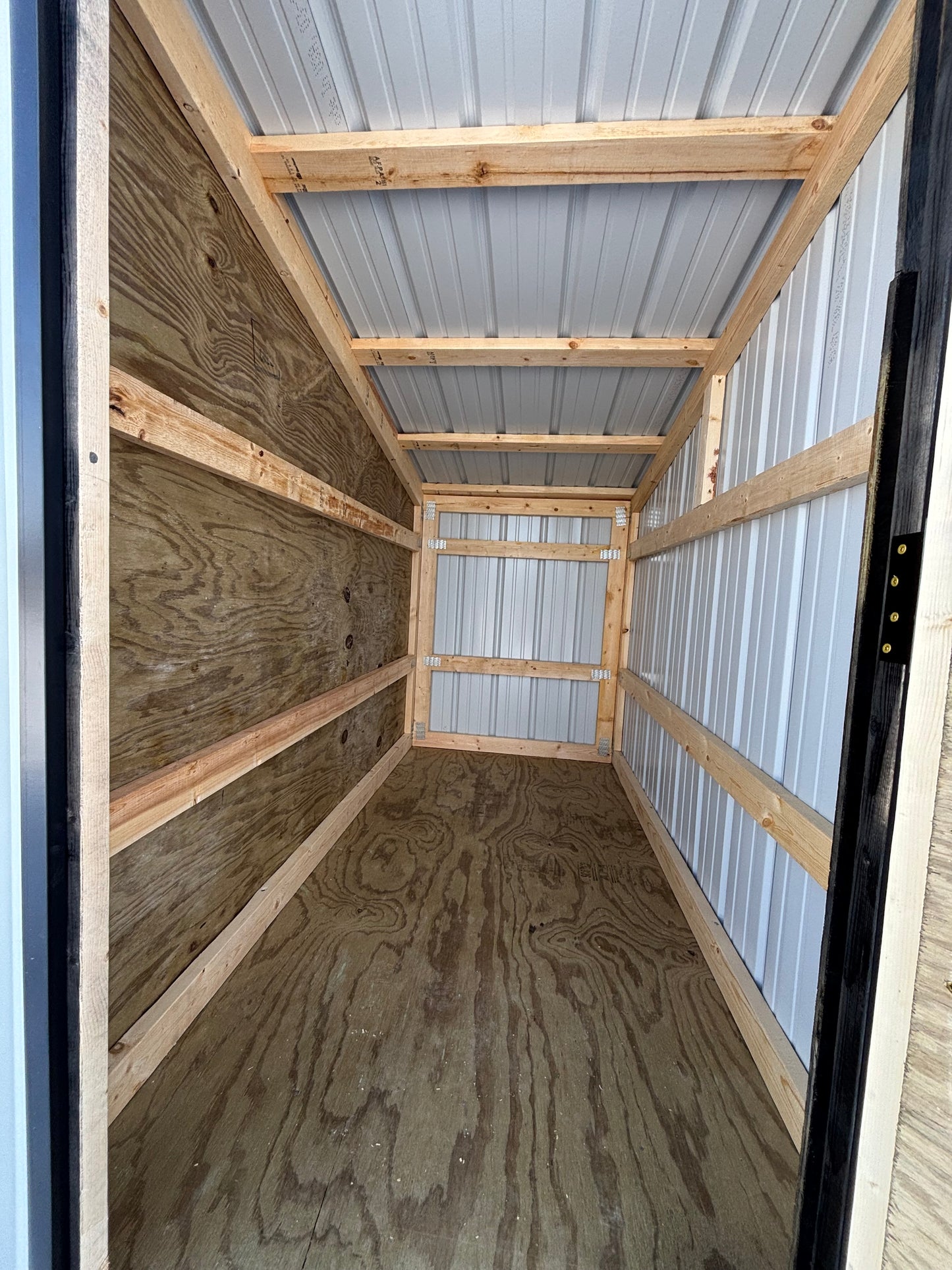 8’ x 12’ Shelter, white sides, black roof and trim