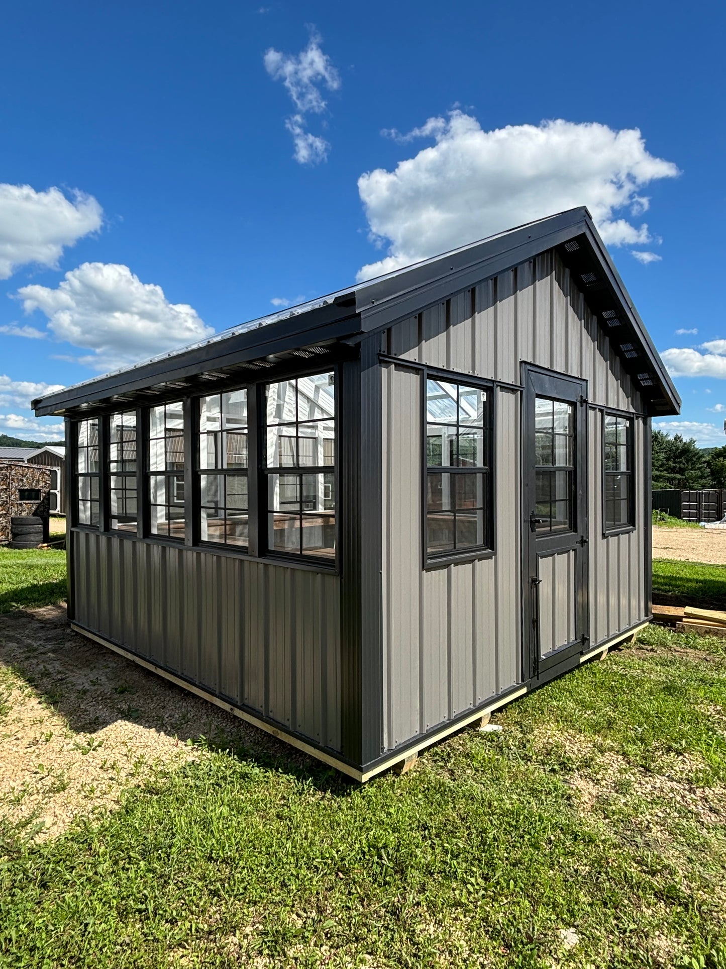 12x12 Greenhouse with steel exterior