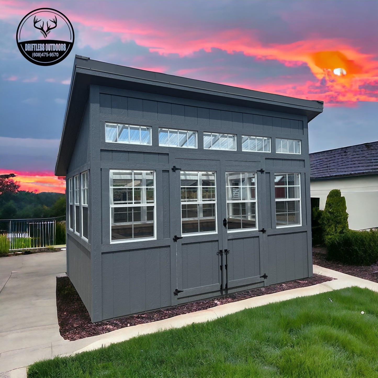 8’ x 12’ lean-to style greenhouse