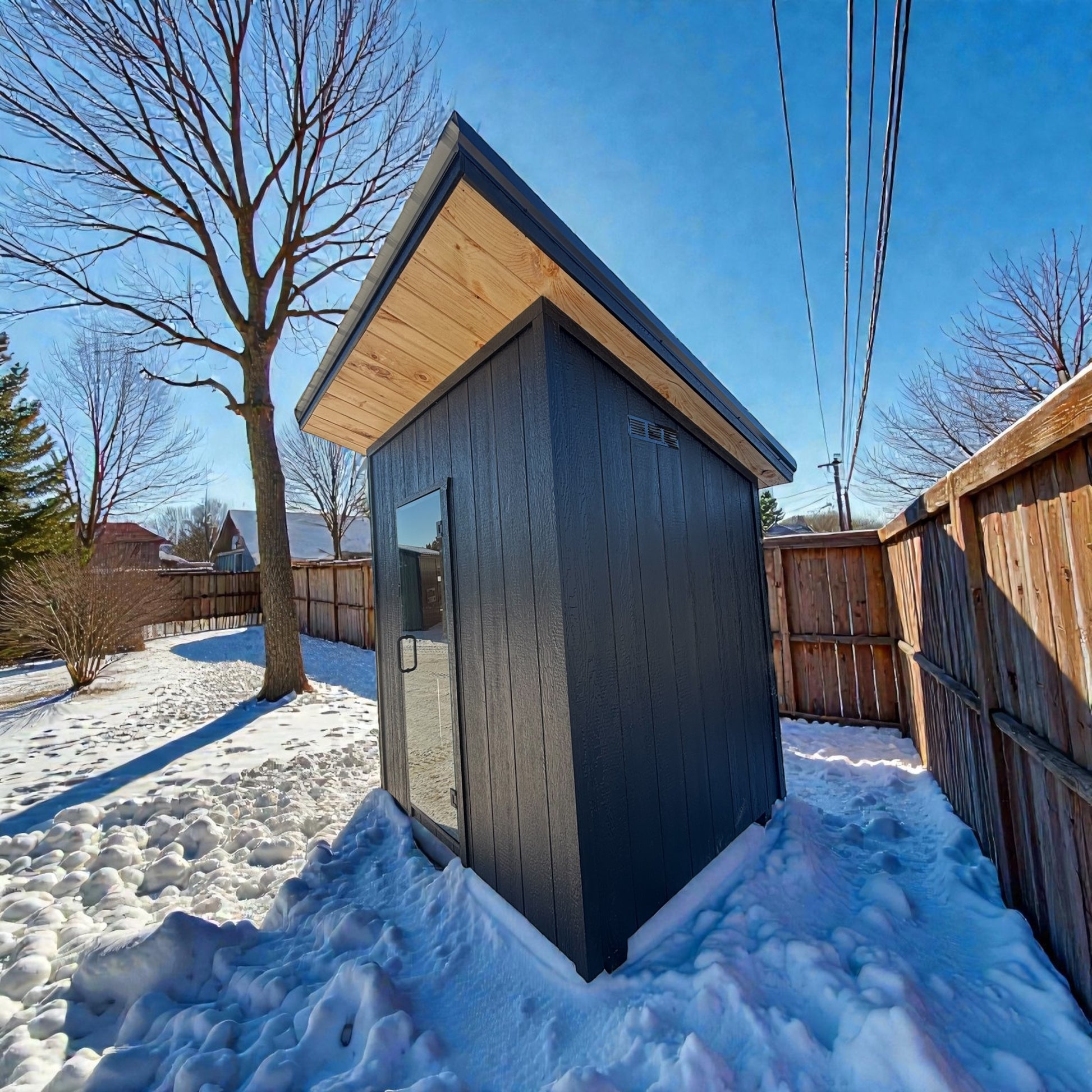 Side View of the Driftless Sauna 