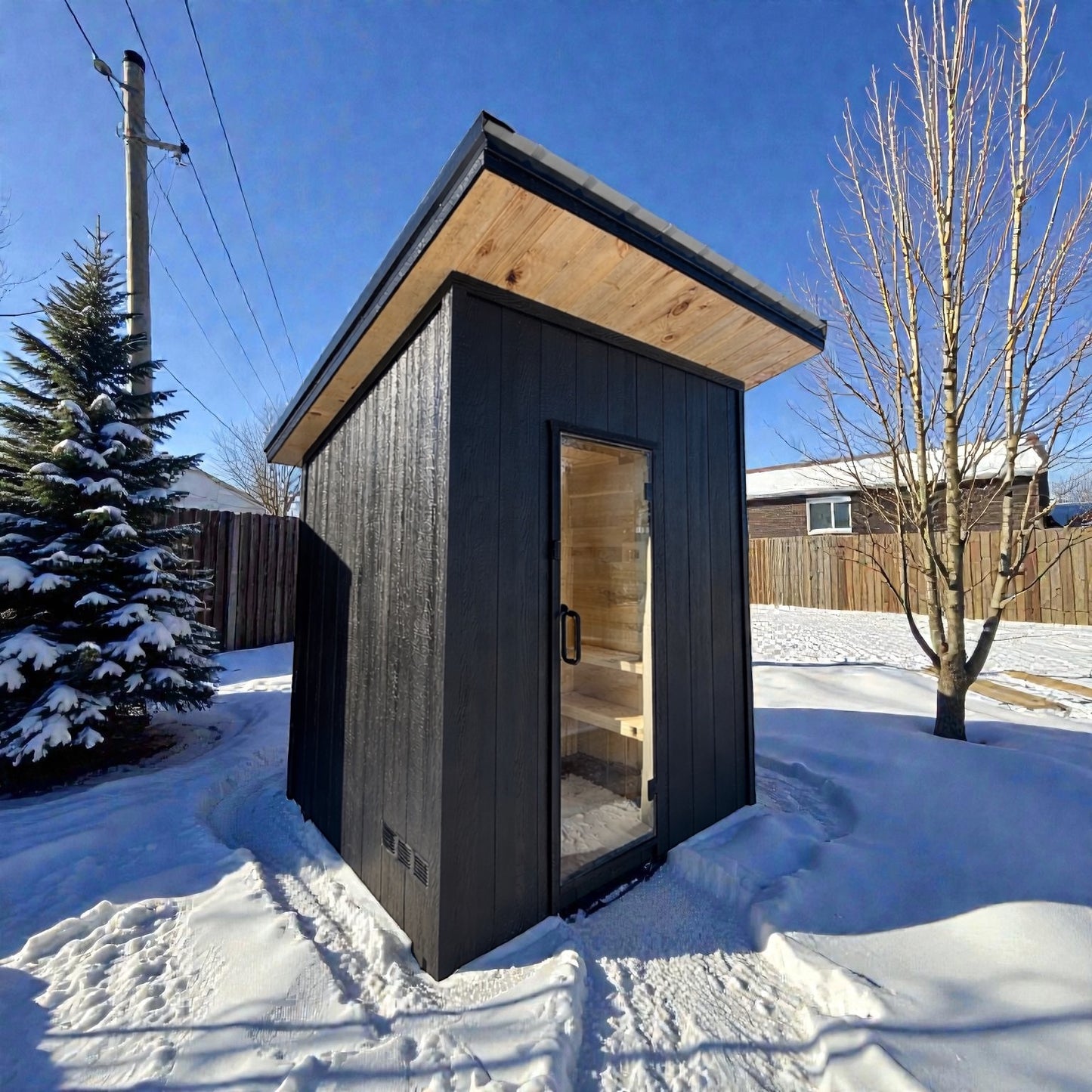 Side View of the Driftless Sauna 
