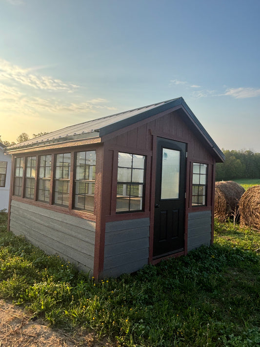10’ x 12’ Horizon greenhouses with 16” fan