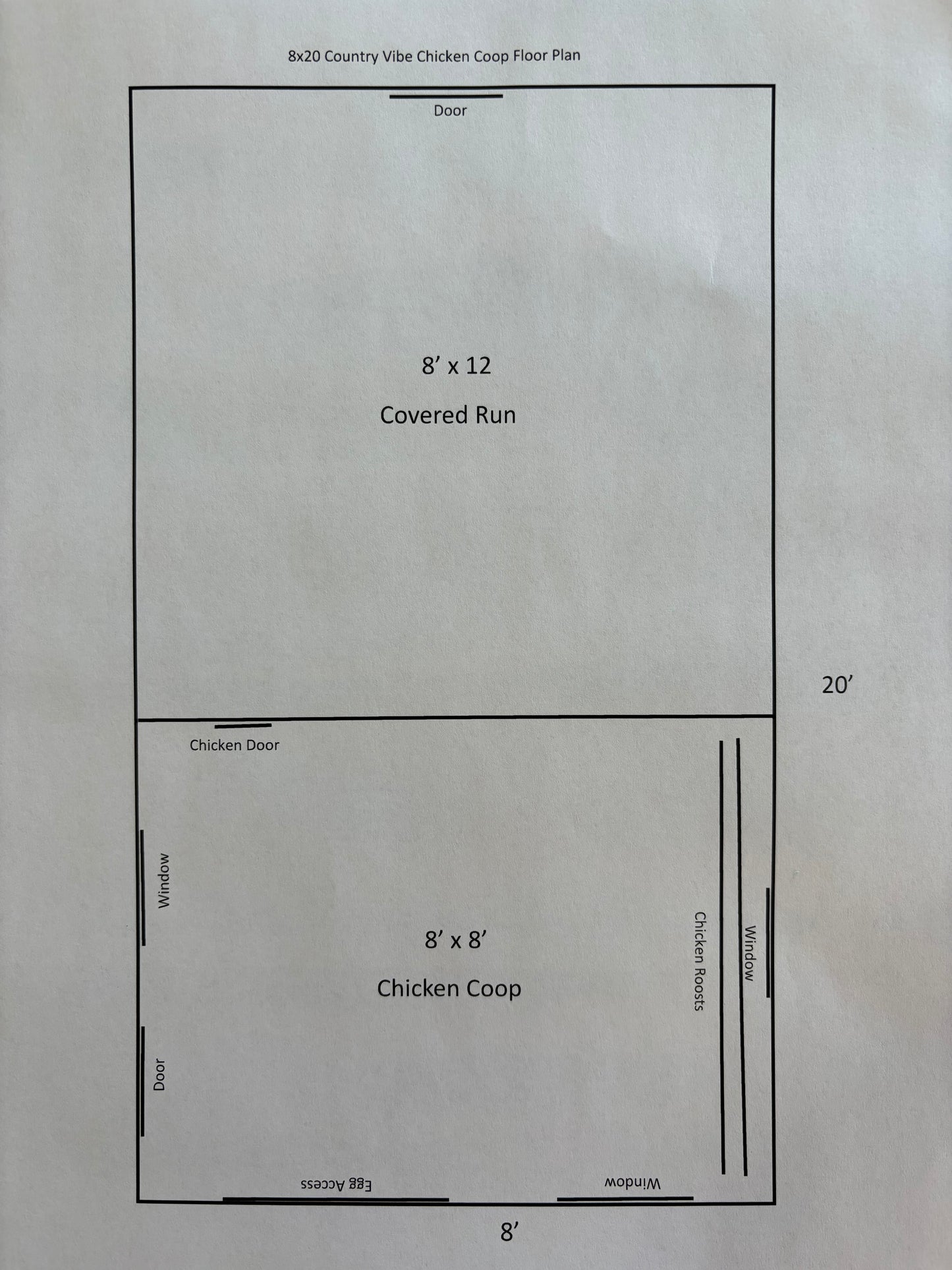 8’ x 20’ Country Vibe Coop