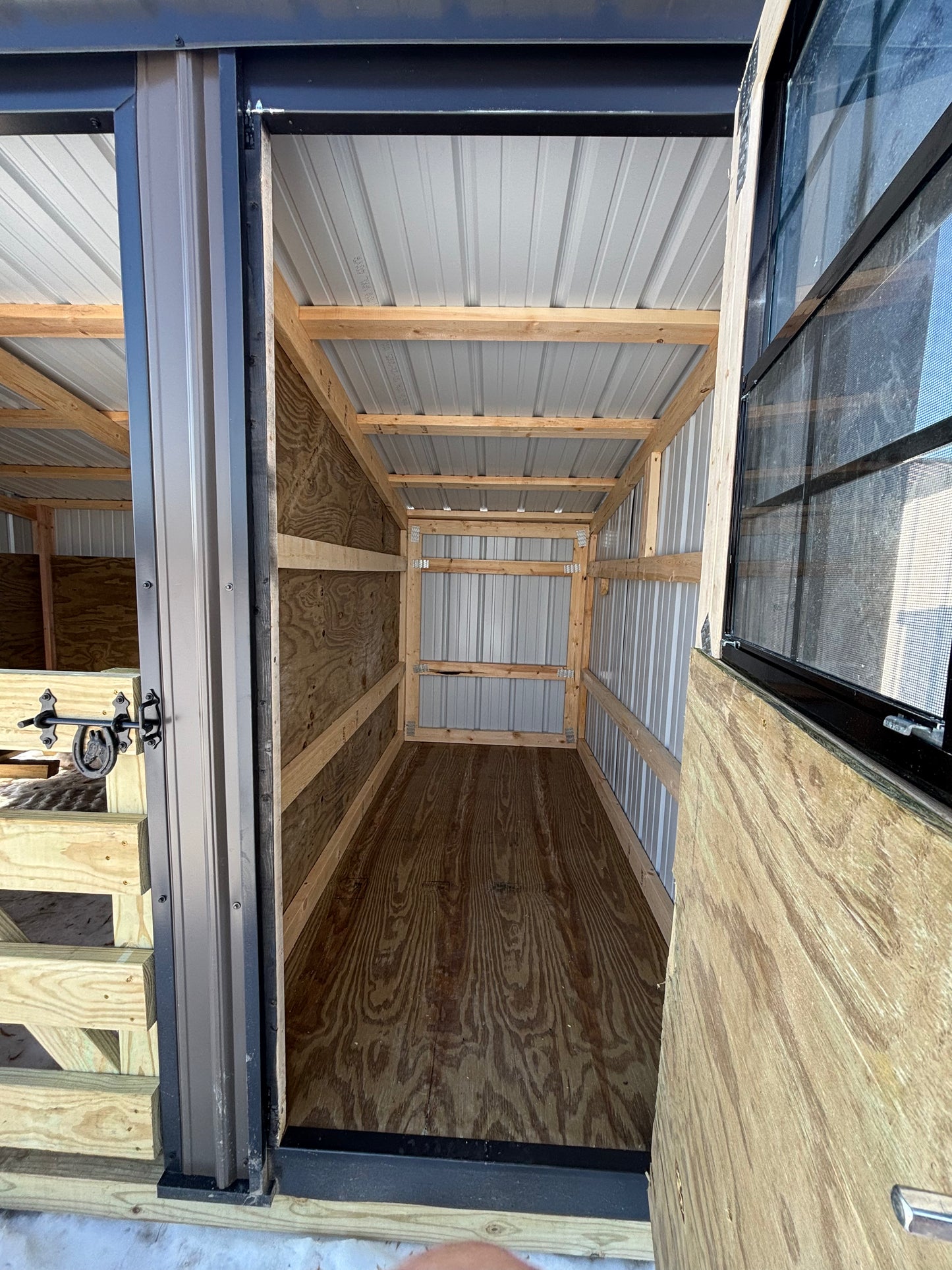 8’ x 12’ shelter, burnish slate sides, black roof and trim