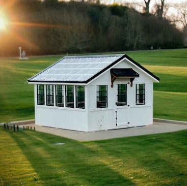 12’ x 12’ Greenhouse with Timber frame awning and door ramp