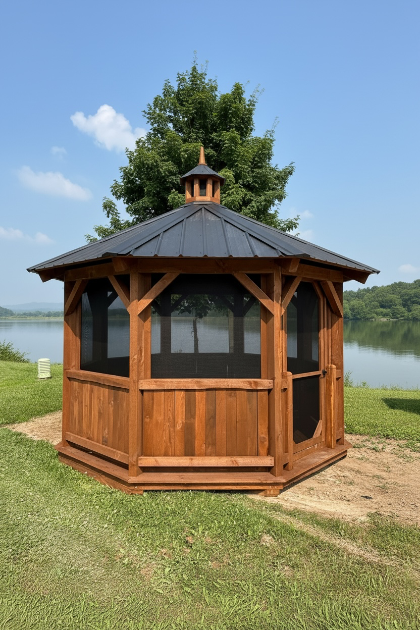 14' X 14' Timber Frame Octagon Gazebo