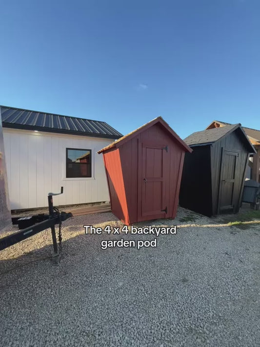 4’ x 4’ backyard garden pod in black